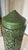 Wax Vintage 60s-70s Carved Dk Olive Green Pillar Candle For Sale - Image 7 of 9