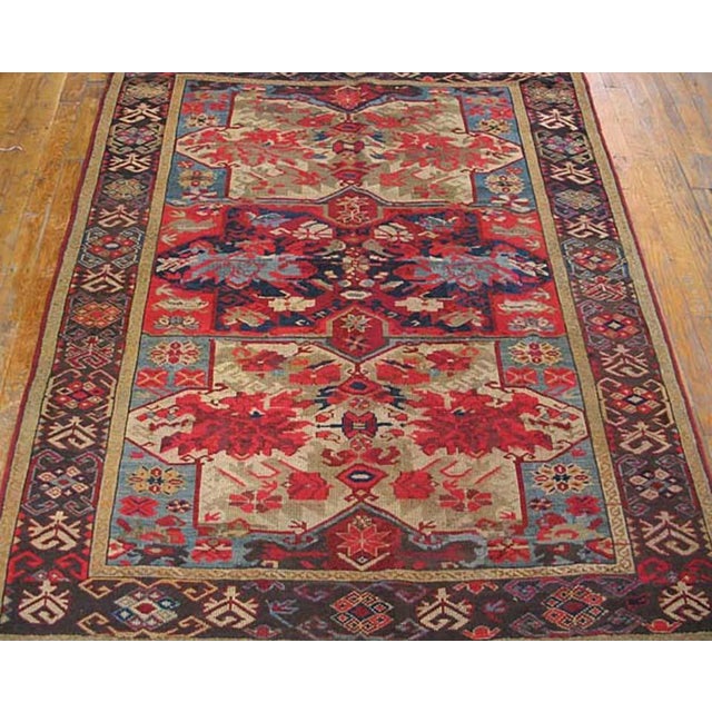 Antique Caucasian-Zeychor rug, measures: 4'2" x5'0". Antique Caucasian Seychour Small Scatter Size Wool Rug, Country of...