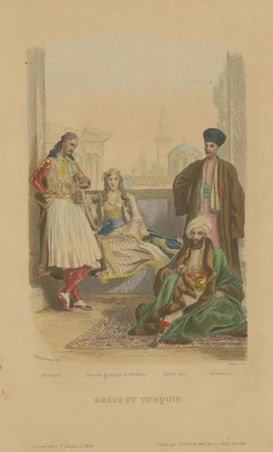 After Henri Félix Emmanuel Philippoteaux, Costumes of Greece, Turkey and Armenia, 1860, Print