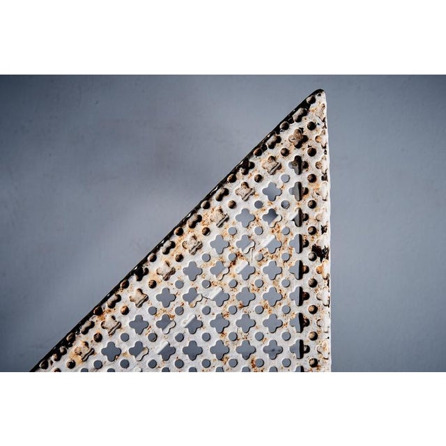 Triangular Side Tables attributed to Mathieu Matégot, France, 1950s, Set of 2 For Sale - Image 6 of 11