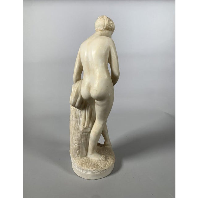 19th Century White Marble Sculpture Diane Au Bain After Falconet (1716-1791) 19th Century For Sale - Image 5 of 6