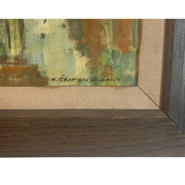 1960s oil on board by "M. Grafton Dulany" of the Mission San Francisco d Asis, also known as Mission Dolores. The original...