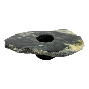 Organic Cut Stone Votive Holder