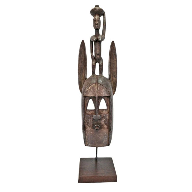 Vintage Dogon Mask with Female Figure For Sale - Image 12 of 12