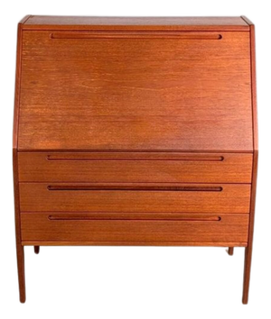 Mid-Century Danish Teak Secretary by Nils Jonsson for HJN Mobler