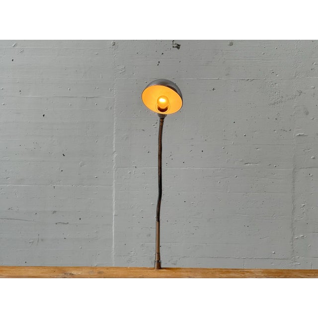 Space Age Chrome Clamp Lamp with Gooseneck, 1970s For Sale - Image 5 of 16