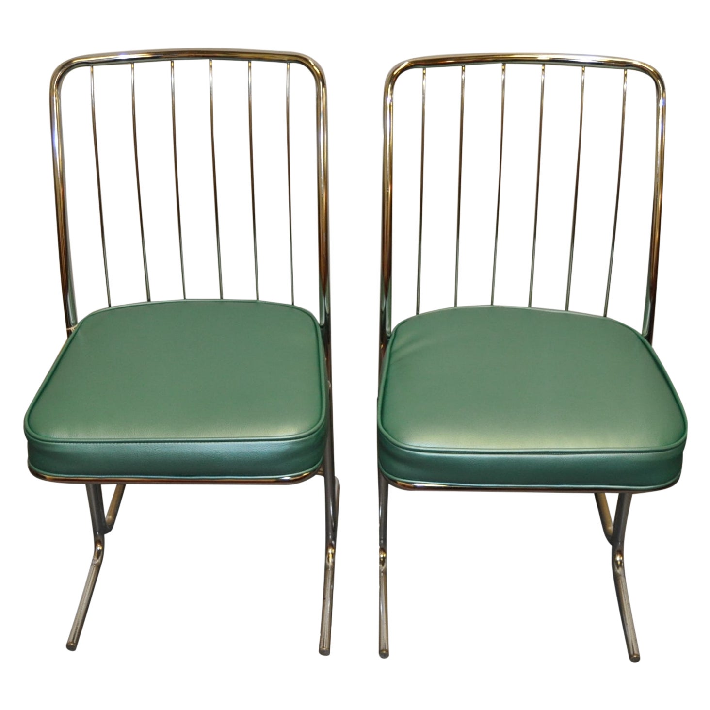 1950s Chrome & Vinyl Kitchen Chairs Set of Four Chairish