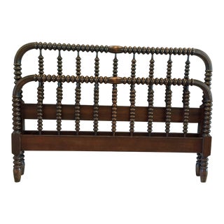 Antique Jenny Lind Full Sized Spindle Wood Bed Frame For Sale