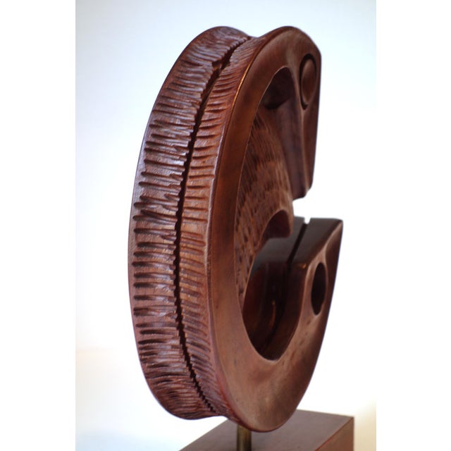 Wood Gianni Pinna, Italian Modern Sculpture, 1970, Wood For Sale - Image 7 of 8