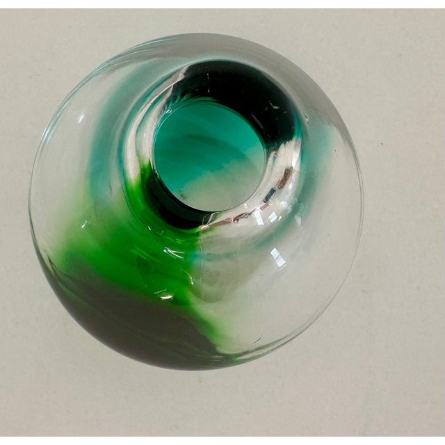 Toso Toso 1950s Art Glass Vase Murano Italy Mid Century Modern For Sale - Image 4 of 5
