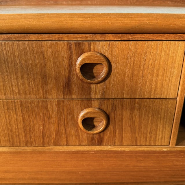 Brown Vintage Swedish Teak Chatol Secretary Desk by Egon Ostergaard Svensk Möbelindustri, 1960s Mid Century For Sale - Image 8 of 10