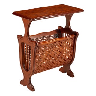 Traditional Italian Chairside Magazine Rack Table For Sale