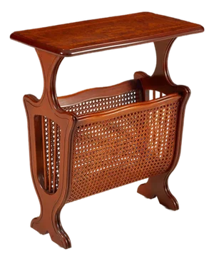 Traditional Italian Chairside Magazine Rack Table