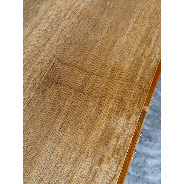 Wood Henning Kjærnulf Oak Storage Cabinet With Parquet Doors Danish Mid-Century Modern 1960s For Sale - Image 7 of 11