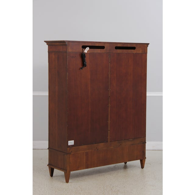 Ethan Allen Sliding Door Bookcase Cabinet For Sale - Image 15 of 18