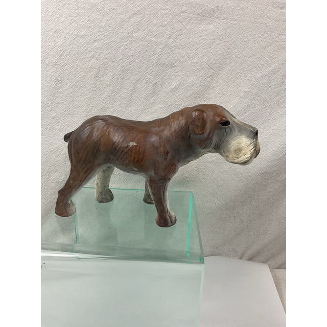 1960s Leather Clad Bull Dog Figure. 1 of 2 For Sale - Image 5 of 7