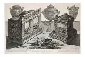 Antiche urne cinerarie e lampade 1778