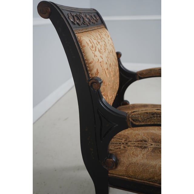 Pair of French Louis XV Style Upholstered Armchairs For Sale - Image 10 of 18