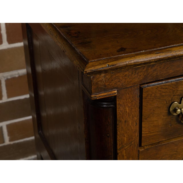 English 1820s Georgian Period Oak Dresser Base with Doric Semi Columns For Sale - Image 4 of 12