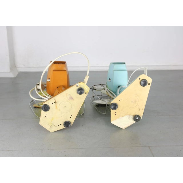 Contemporary Small Mid-Century Italian Fans, Set of 2 For Sale - Image 3 of 18