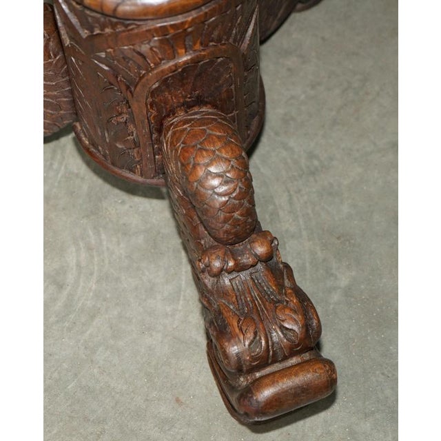 Wood Antique Regency Carved Hardwood 3-Tier Jardinier with Dolphin Supports, 1820 For Sale - Image 7 of 18