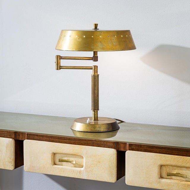 1950s 1950s Italian Brass Table Lamp, Manufacture For Sale - Image 5 of 9
