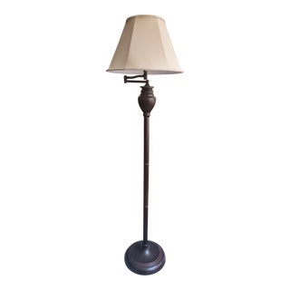 Early 21st Century Beige Swing Arm Floor Lamp For Sale