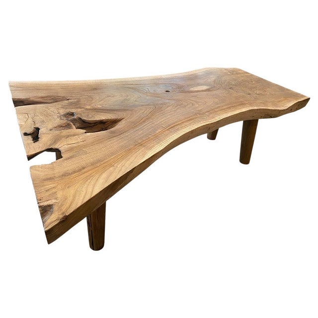 Andrianna Shamaris Live Edge Teak Wood Coffee Table For Sale - Image 15 of 18