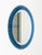 Mid-Century Blue Oval Wall Mirror attributed to Antonio Lupi for Cristal Luxor, Italy, 1960s For Sale - Image 4 of 14