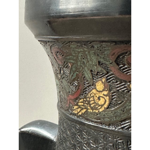 Meiji Champleve Enamel Bronze Vase, 1890s For Sale - Image 4 of 6