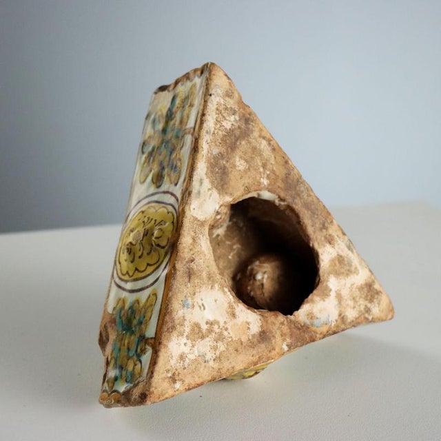 Cream Spice Rack in Polychrome Majolica For Sale - Image 8 of 9
