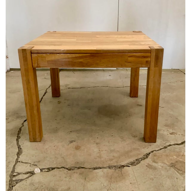 Danish Pine Square Coffee Table W/ Drawer Manner of Jens Lyngsoe, 1970's For Sale - Image 16 of 18
