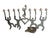 Contemporary 1990s Modernist Cut Steel Art Menorah Dancing Figures For Sale - Image 3 of 12