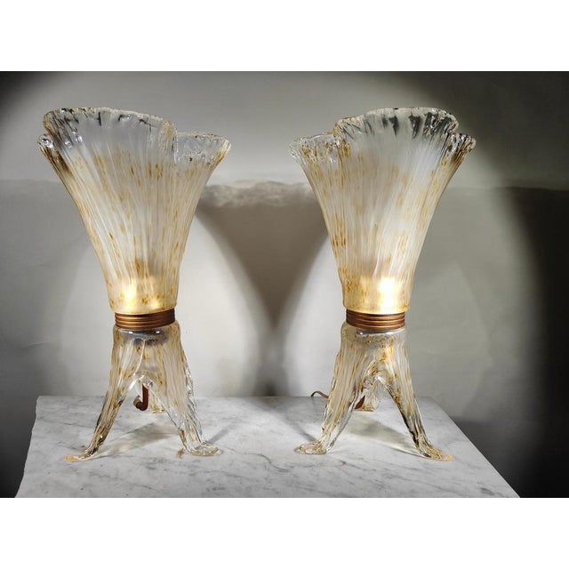 Murano Glass Table Lamps, 1970s, Set of 2 For Sale - Image 17 of 18