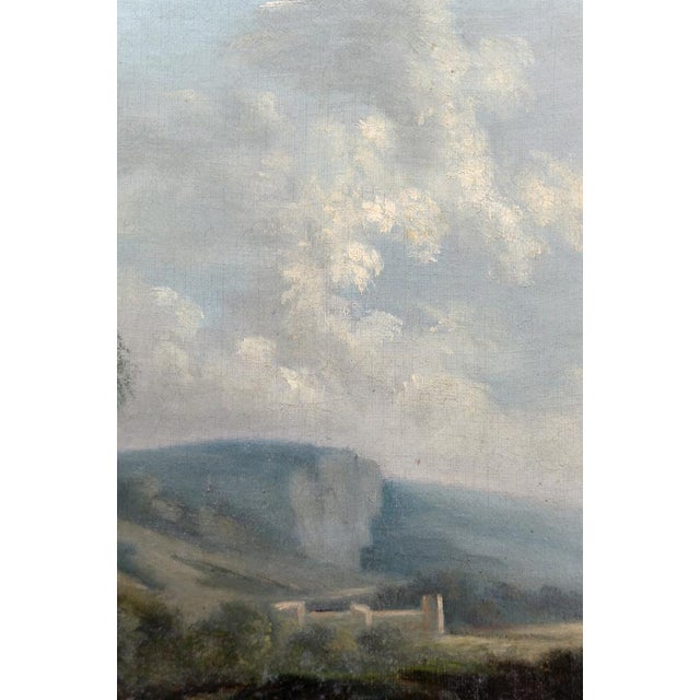 Italian Artist, Grand Tour Romantic Lake Scene, 19th Century, Oil Painting, Framed For Sale - Image 9 of 16