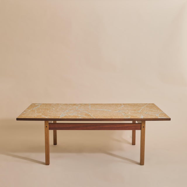 A Norwegian coffee table by Erling Viksjø for Conglo Designs from the 1960s. The rectangular top is crafted in stone and...