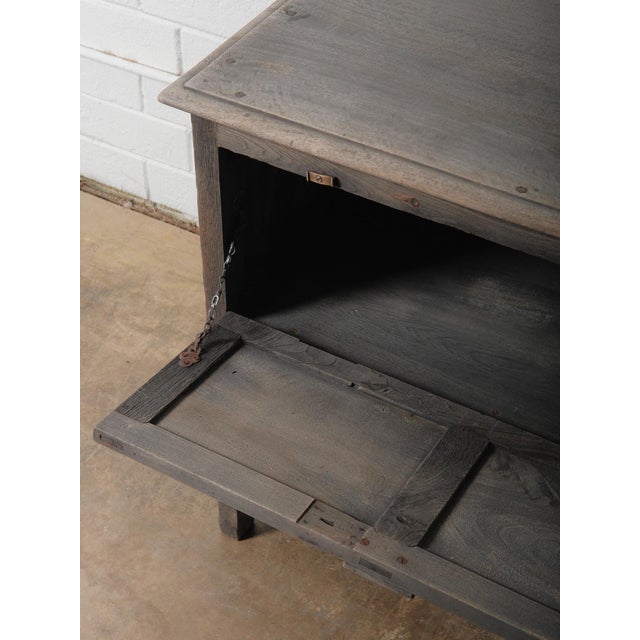 Farmhouse Late 20th Century Wooden Rustic Farmhouse Dresser With Hinged Storage For Sale - Image 3 of 5