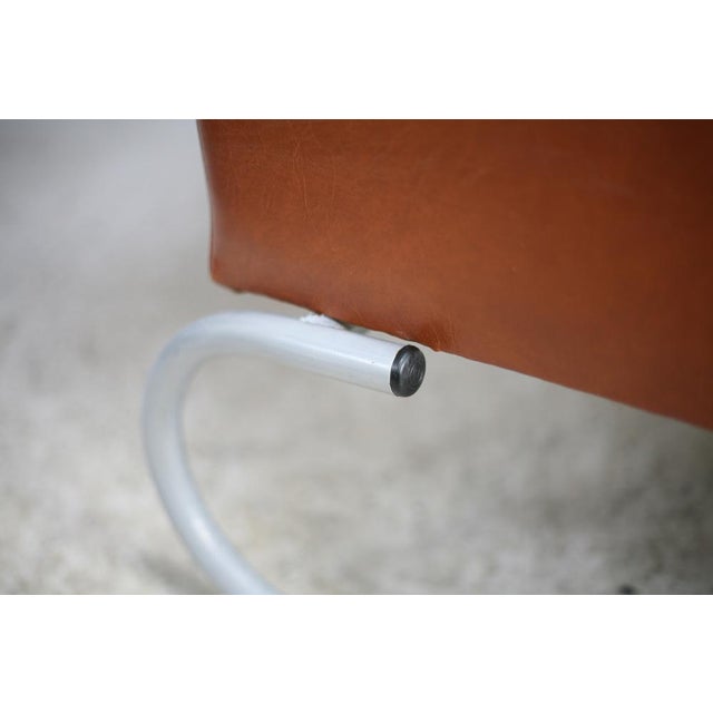 Space Age Armchair in Tubular Metal and Imitation Leather, 1960s For Sale - Image 6 of 16