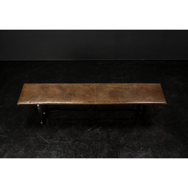 Handcrafted Copper-Clad Bench, 1920s For Sale - Image 10 of 18