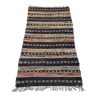 Rag Rug Swedish Mid Century For Sale