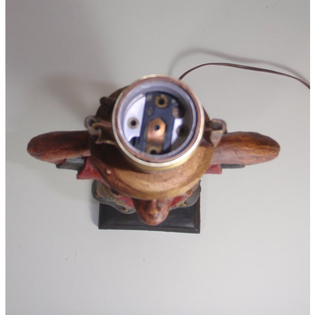Vintage 1990s Huebbe Jester Monkey Lamp For Sale - Image 9 of 12