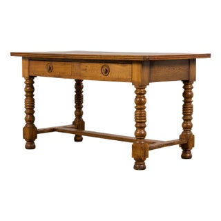 Antique French Louis XIII Style Walnut Writing Desk For Sale