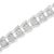 Contemporary .925 Sterling Silver Rose-cut 1.0 cttw Diamond Wave link Bracelet (I-J Color, I3 Clarity) For Sale - Image 3 of 6