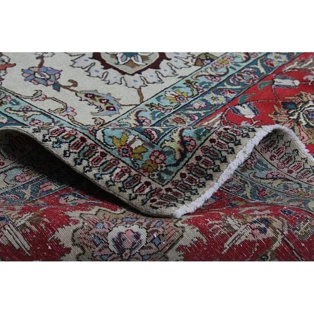 Traditional 1960s Old Persian Tabriz Area Rug 12’0″ X 17’9″ For Sale - Image 3 of 12