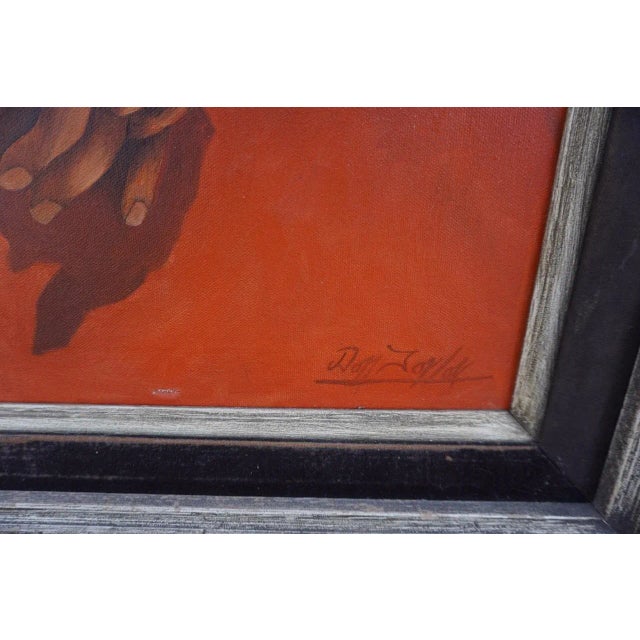 Textile Don E Taylor (B 1954) - Southwest Indian Girl With a Turquoise Necklace For Sale - Image 7 of 9