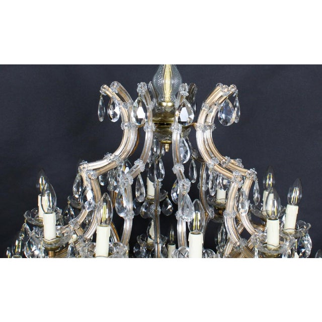 Antique English 41 Light Ballroom Crystal Chandeliers, 1920s, Set of 2 For Sale - Image 9 of 15