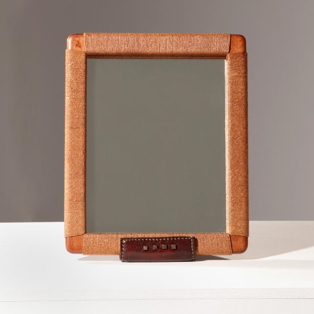 Mid-Century Modernist Table Mirror by Jacques Adnet, 1950 For Sale - Image 12 of 12
