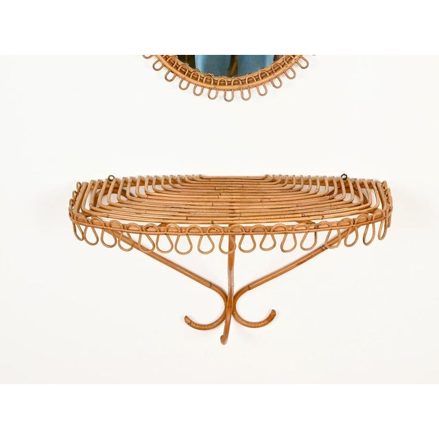 Large Wall Shelf in Rattan and Bamboo by Franco Albini, Italy, 1960 For Sale - Image 6 of 15