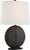 Modern AERIN by Visual Comfort Signature Mariza Medium Table Lamp in Carbon Black with Linen Shade For Sale - Image 3 of 3