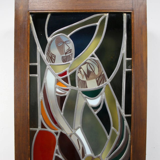 Leaded Glass Lamp with Musical Design For Sale - Image 4 of 11